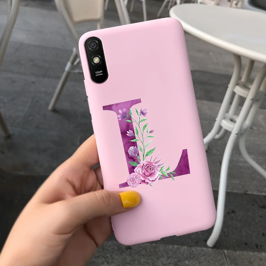 Cute Letters Silicone Soft TPU Phone Case - Durable Back Protector Shell