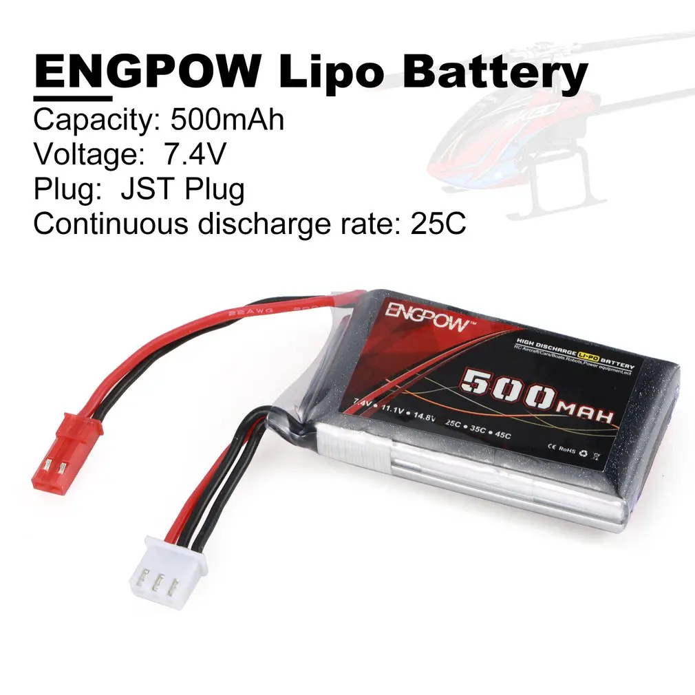 ENGPOW 11.1V 1500mAh 25C 3S 1P Power Lipo Battery T Plug Rechargeable for RC Racing Drone Quadcopter Helicopter Airplane