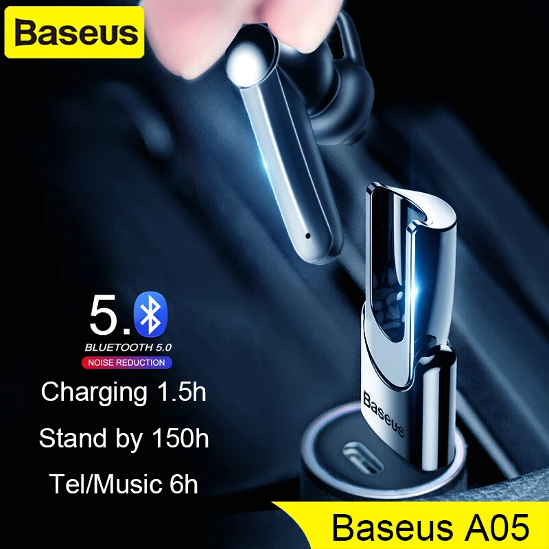 100 Official Original Baseus A05 Magnetic Charging Wireless Bluetooth Earphone Handsfree with Microphone Business USB Ear Hook