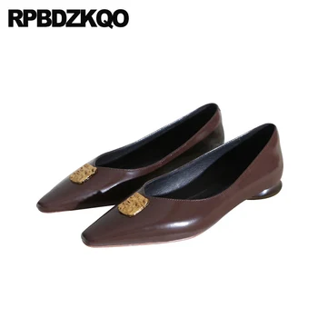 

italian slip on pointed toe black ladies rubber sole china flats designer shoes women luxury 2019 chinese genuine leather brown