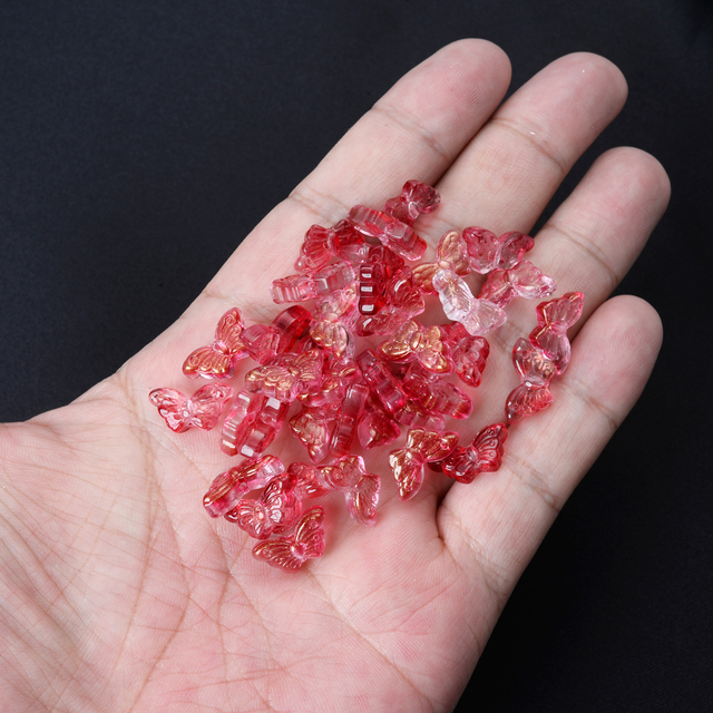 Butterfly Shape Crystal Beads Faceted Loose Spacer Bead for Jewelry Making DIY Bracelet Handmade Crafts Accessories