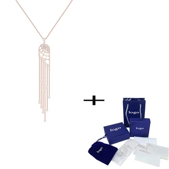 

SWA Fashion New Accurate Necklace Rose Gold Spider Online Ice Water Crystal Elegant Temperament Ladies' Jewelry