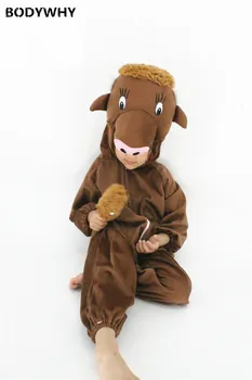 

Children Animal Performance Mascot Costume Stage Costume Brown Cow children's Fancy Dress Advertising Kids Gift