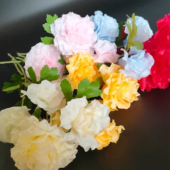 

65cm artificial 3 forks Hibiscus Paeonia lactiflora,household wedding decoration silk flowers fake plants artificial plants