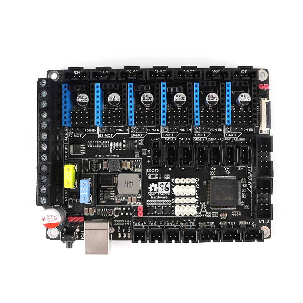 S6 V1.2 плата управления 32 бит Поддержка 6X TMC драйверы для Uart/SPI Летающий провод MX разъем VS F6 V1.3 SKR V1.3 материнская плата