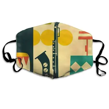 

Mouth Mask For Daily Dress Up, Jazz Music Anti-dust Mouth-Muffle, Washable Reusable Holiday Half Face Masks For Mens And Womens