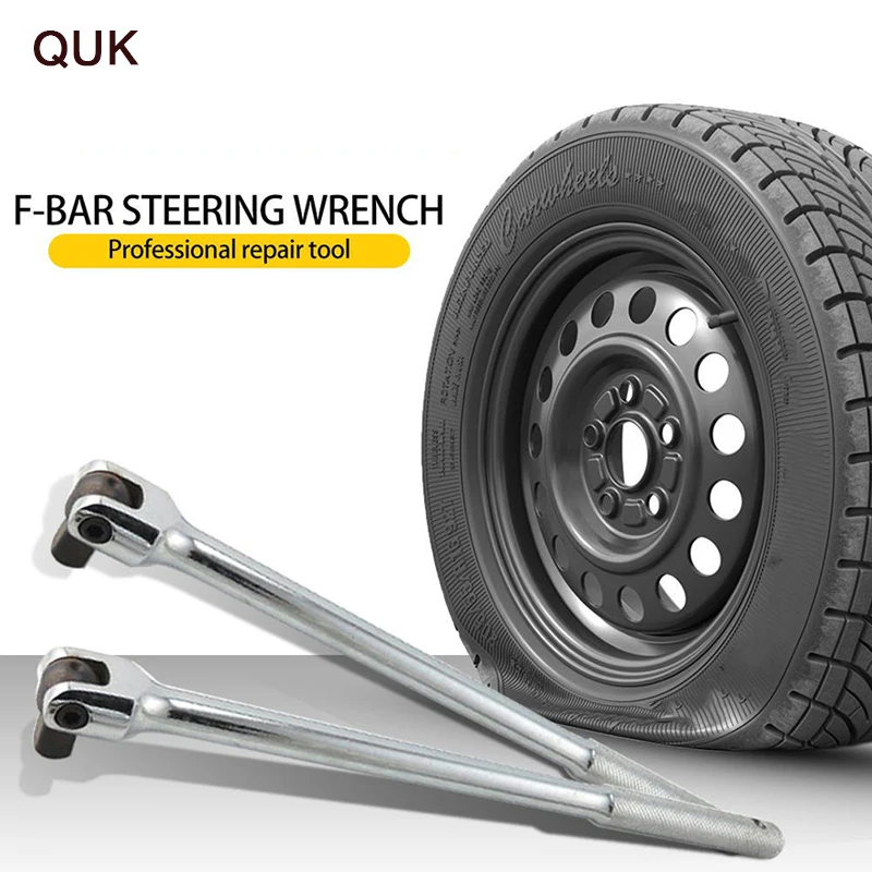 

QUK Socket Wrench Breaker Bar Drive Torque Ratchet 1/4" 3/8" 1/2" F Rod Universal Force Lever Steering Handle Repair Hand Tools