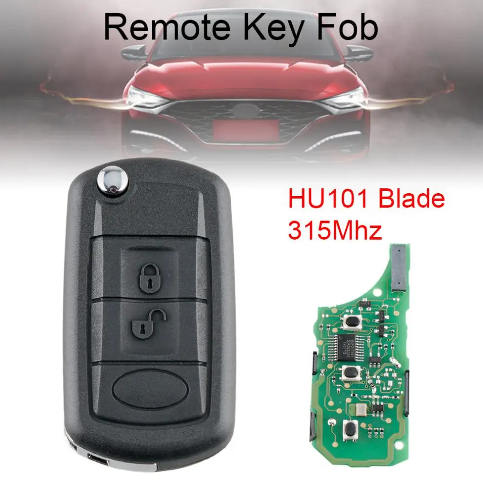 

315/433 MHz 3 Buttons Remote Car Key Fob with ID46 Chip and HU101 Blade Fit for Range Rover / Sport Land Rover Discovery 3 New