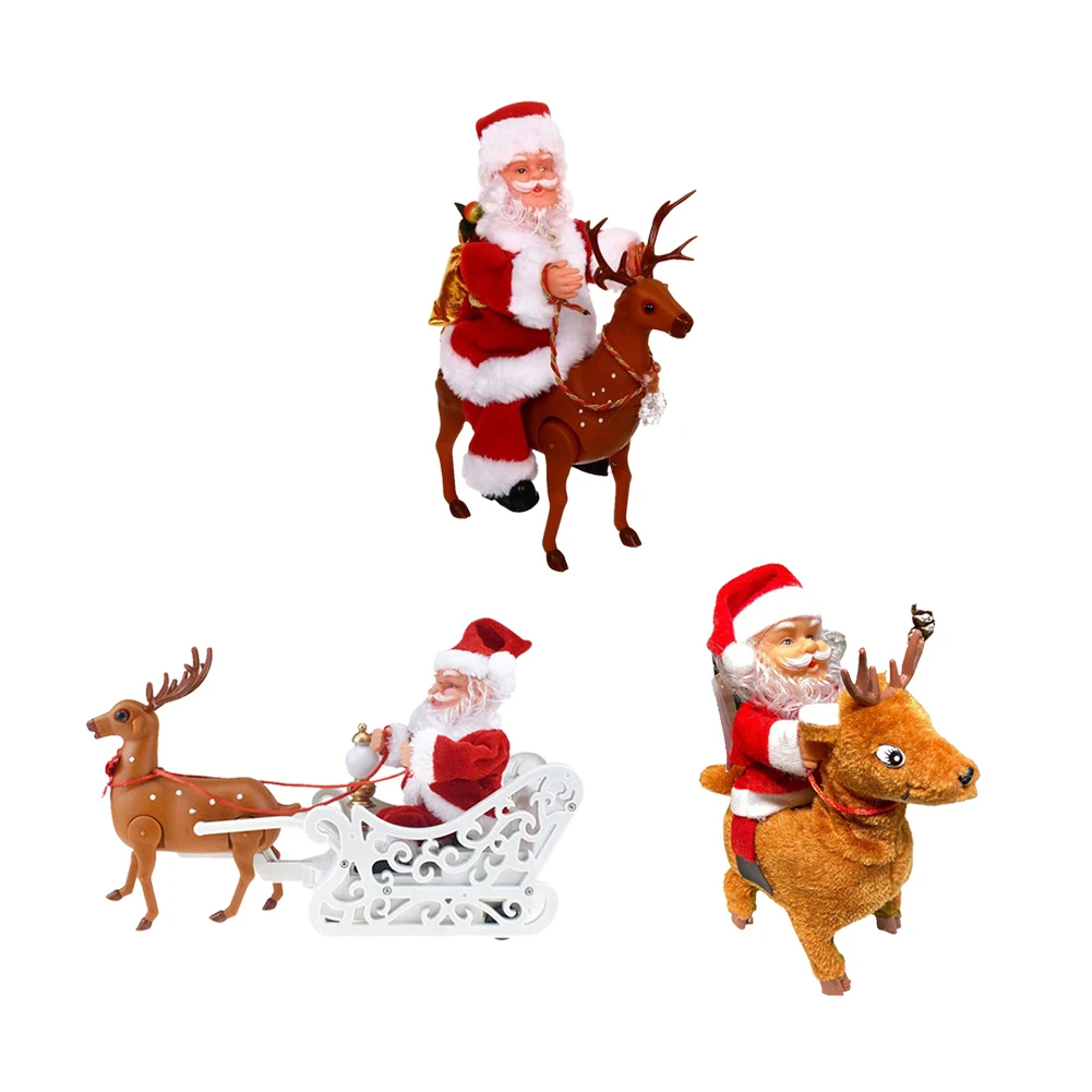 Đã đến lúc để nhà bạn trở nên sôi động và vui tươi hơn với đồ chơi âm nhạc điện. Santa Claus Doll, Elk Sled, v.v...tất cả đều tạo ra những âm thanh tuyệt vời khi được kích hoạt. Còn chờ gì nữa, hãy mang đến niềm vui cho trẻ em và cả gia đình của bạn.
