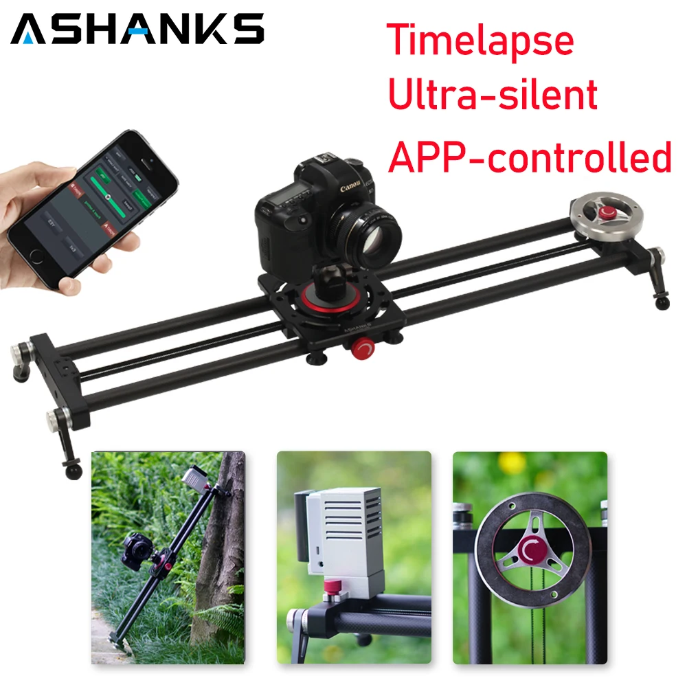 ASHANKS Motorized Camera Slider with Controller Timelapse and Focus Track Shot Video Recording