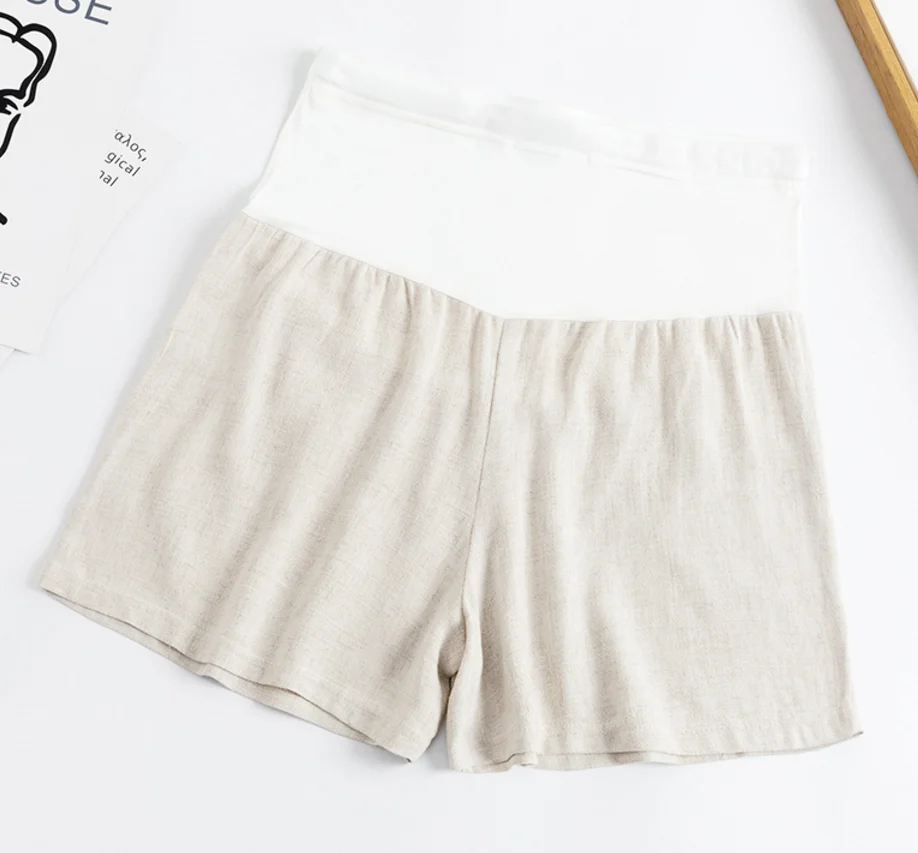 Maternity Pants Cotton Linen Pregnant Women Summer Shorts