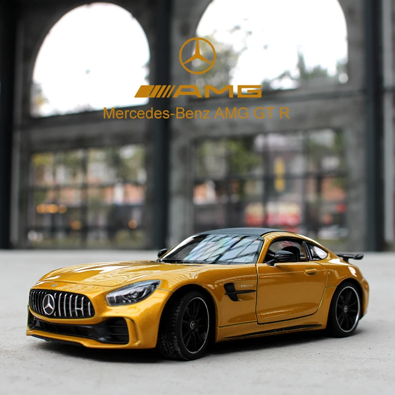 WELLY 1:24 Mercedes-Benz AMG GT R спортивный автомобиль моделирование сплав модель автомобиля ремесла украшение Коллекция игрушек инструменты подарок
