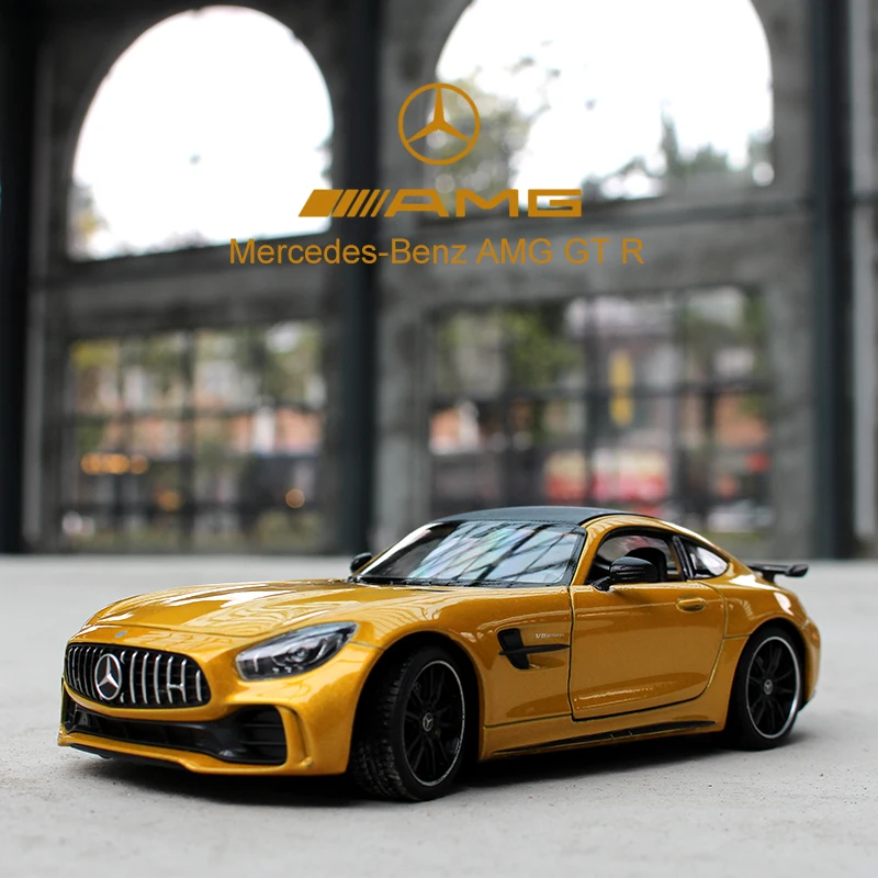 Модель спортивного автомобиля WELLY 1:24 Mercedes Benz AMG GT модель из сплава декоративная