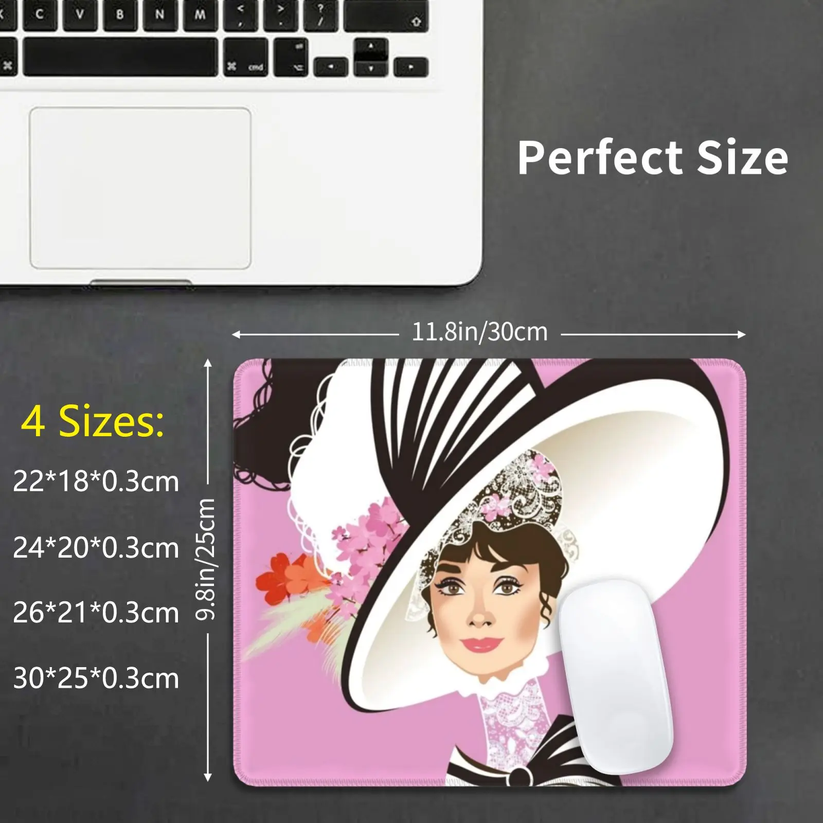Eliza At Ascot Mouse Pad Stampa Fai Da Te Cuscino Audrey Hepburn Eliza Doolittle My Fair Lady Musical Fashion Icon