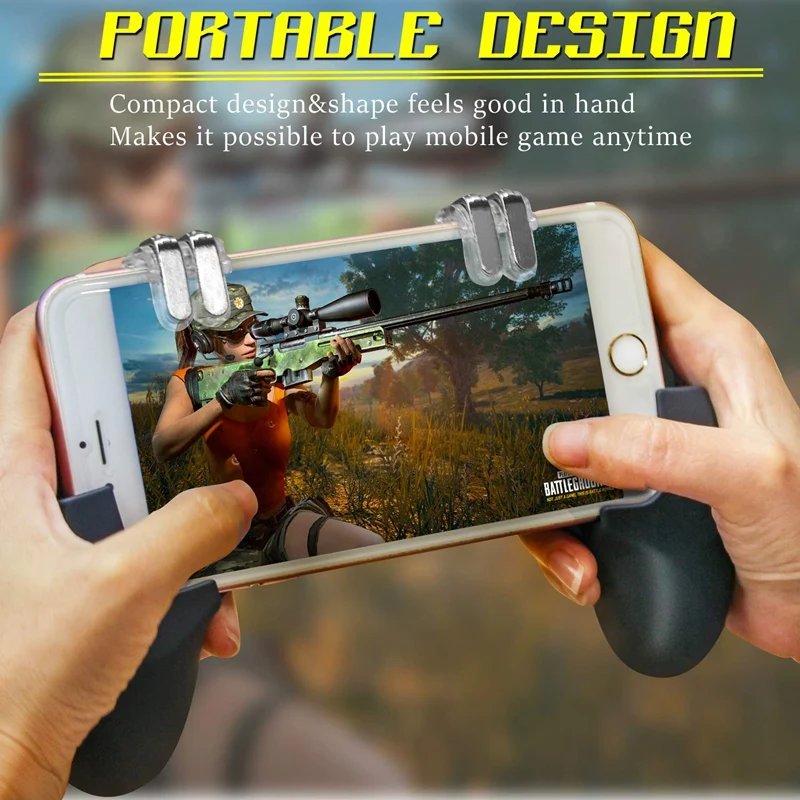  RISE-Mobile Controller - Cellphone Game Trigger/Mobile Game Controller Compatible With Pubg For And