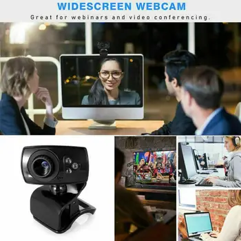 

5000W PPI Full HD 50MP Webcam USB 3 LED Video Camera with Microphone for PC Laptop Clip-on Net Class Teaching webcams