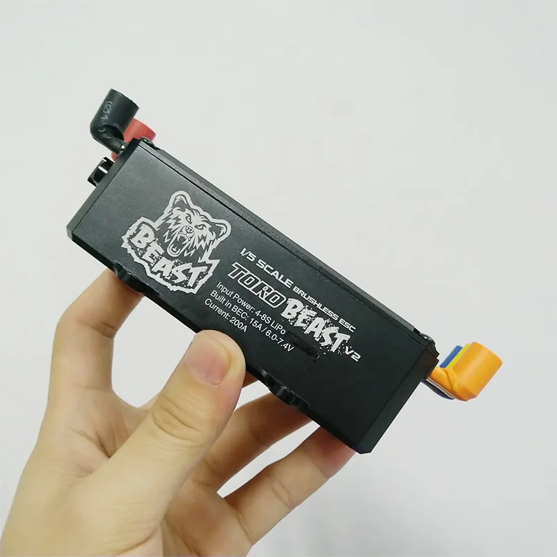 

SKYRC Toro Beast V2 200A Brushless ESC RC Car with 6V 7.4V 15A BEC Output for 1/5 Off-road On-road Car 10 Horse Power Programmed