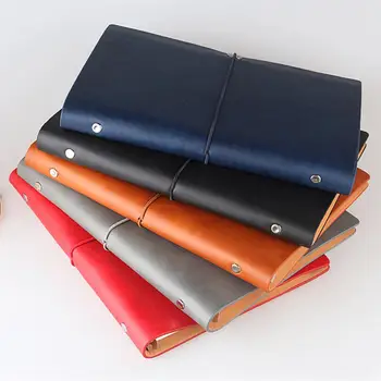 

Vintage Lace Up Faux Leather Cover Loose Leaf Notepad Notebook Diary Stationery Office & School Supplies