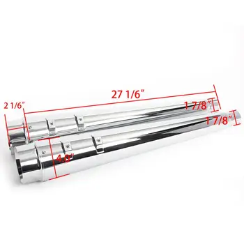 

BIKINGBOY 4" Electroplated Slip-On Mufflers Dual Exhaust Pipe For Harley Touring,Road King,Electra Glide,Street Glide,Road Glide