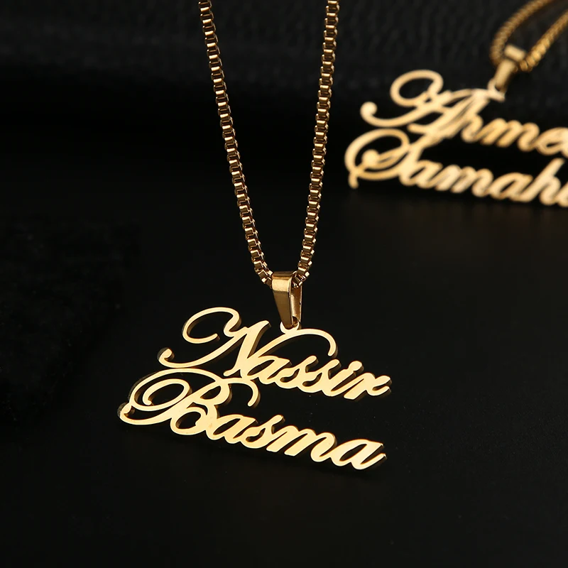 Stainless Steel Choker Custom Two Name 