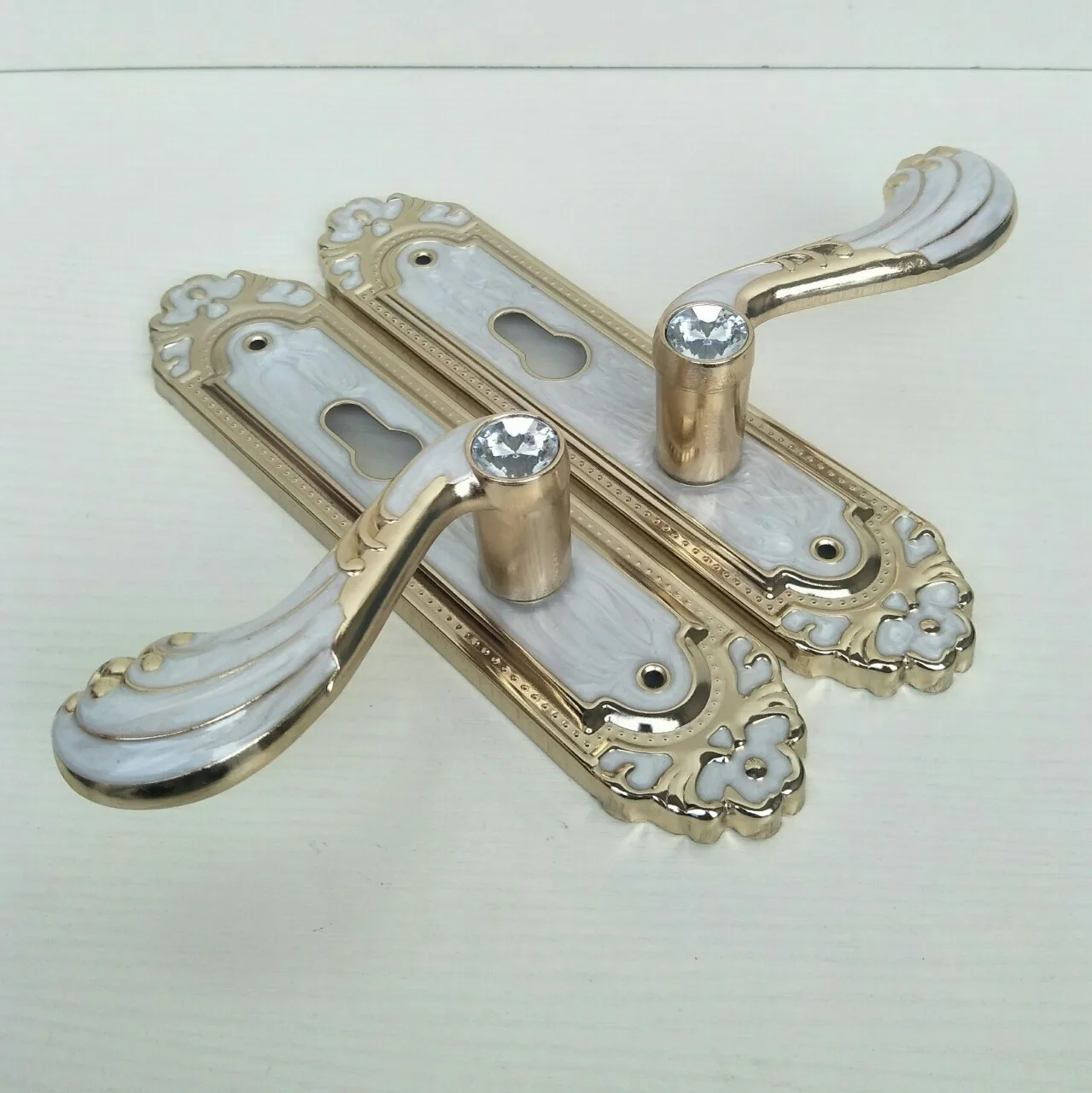

European Style Door Lock gong cheng suo Wooden Doors Small 50 Bearing Amber Lock tie mian ban Aluminium Alloy Handle Lock