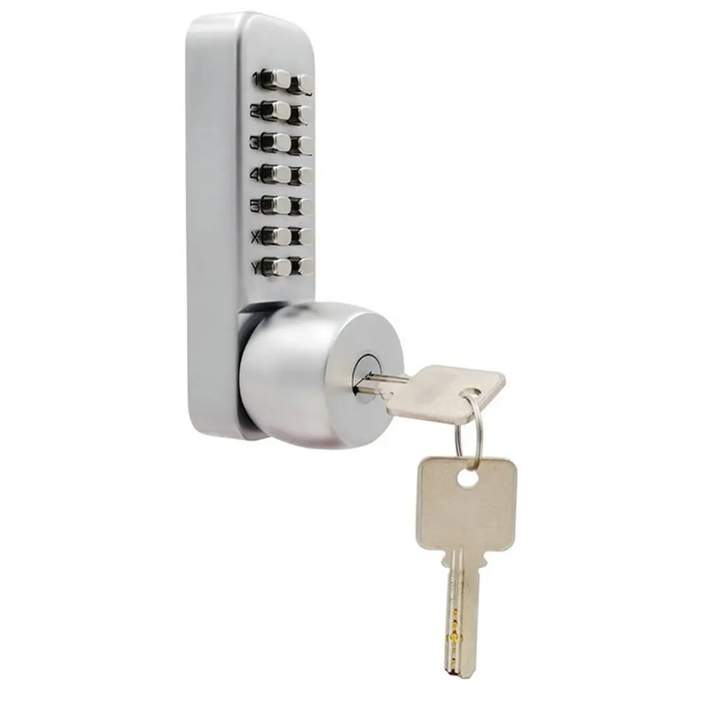 

OS371 Universial the first-generation code lock with key silver Zinc alloy Waterproof and rustproof Courtyard door lock