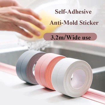 

Sealing Strip Bathroom Shower Sink Bath Tape Caulk Strip Self Adhesive Waterproof Wall Sticker for Bathroom Kitchen
