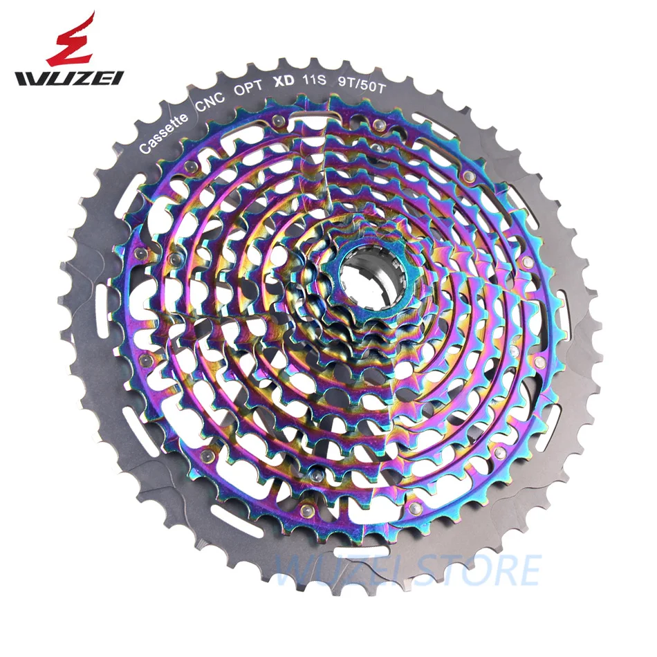 WUZEI MTB 11/12-speed 9-50T Кассетная лента конечная XD Кассетная лента Радуга 375 г кассета ультра-светильник 12S велосипед свободного хода