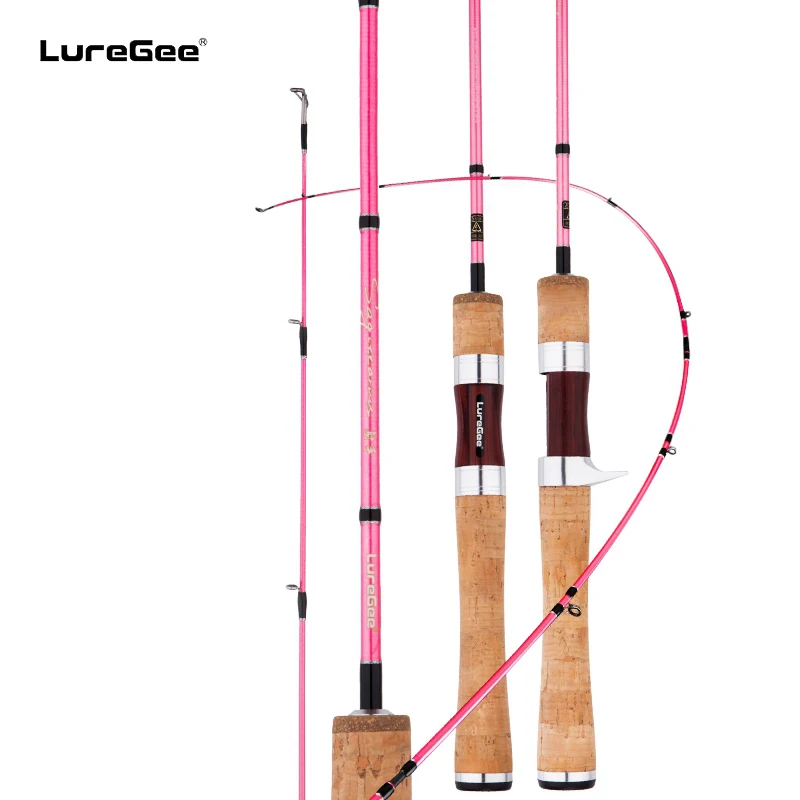 Luregee Fishingrod Super Light Fishing Pole 3 Section Fuji Guide Rings Ul Soft Travel Portable