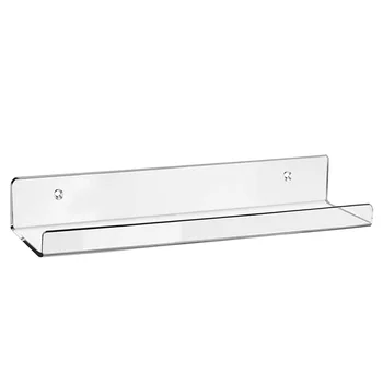 

Floating Shelves Acrylic Modern Display Rack Transparent Wall Decor Shelf