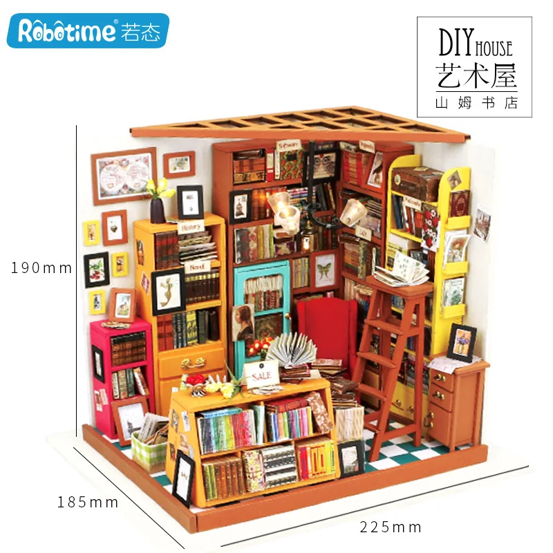 

DIY Art House Model Robotime Wood 3D Jigsaw Educational Toy Handmade Assembled Gift Model House
