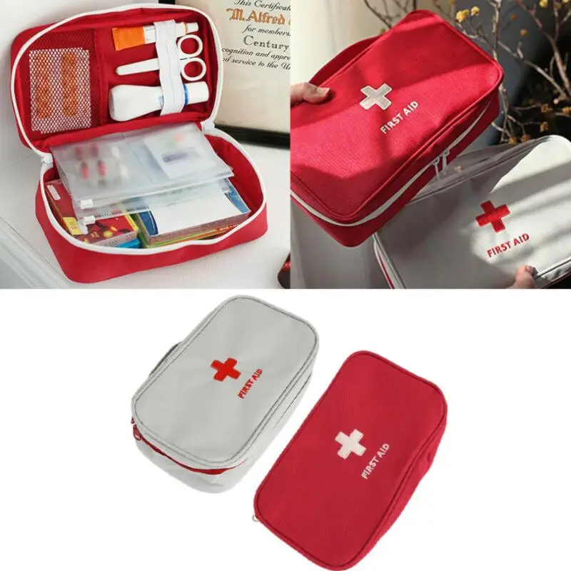 

Multifunction Emergency Bag Zipper Nylon Pouch Camping Portable Handheld Medical Bag First Aid Kit Medicine Organizer Container