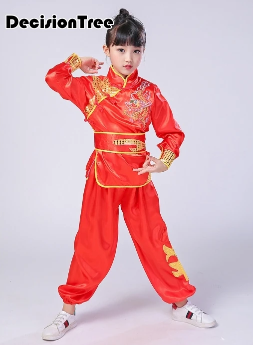 Китайские наборы для детских боевых искусств wushu 2021 сценический костюм дракона