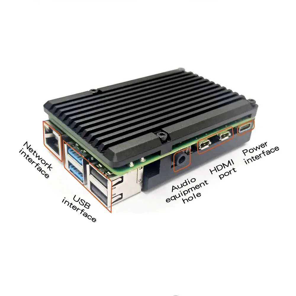 Компьютеры Raspberry pi 4 b металлический чехол алюминиевый сплав рассеивания тепла