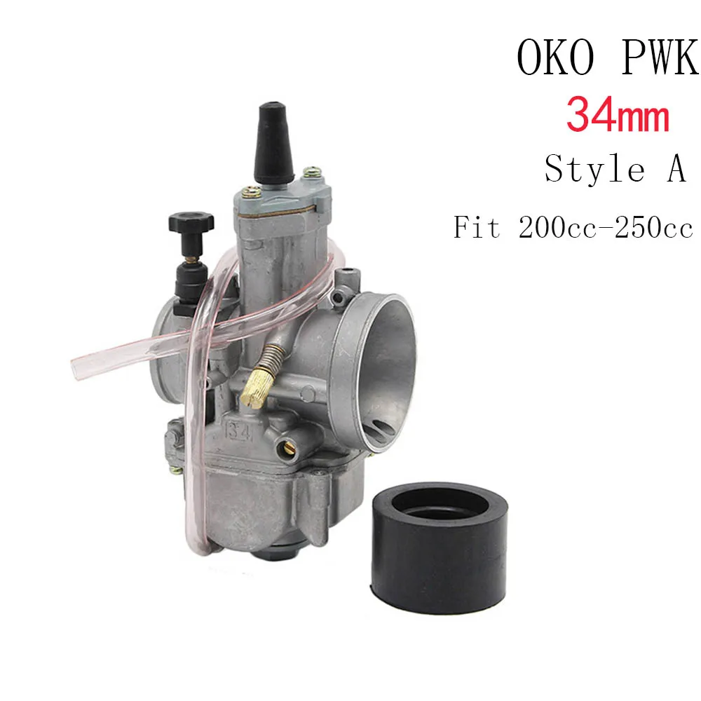 Alconstar- OKO PWK 28 30 32 34mm Carb Racing Carburetor Scooter JOG DIO KR150 RTL250 CR80 CR85R CR125 NSR50 NSR80 DT100 125 175 - Цвет: 34mm oko