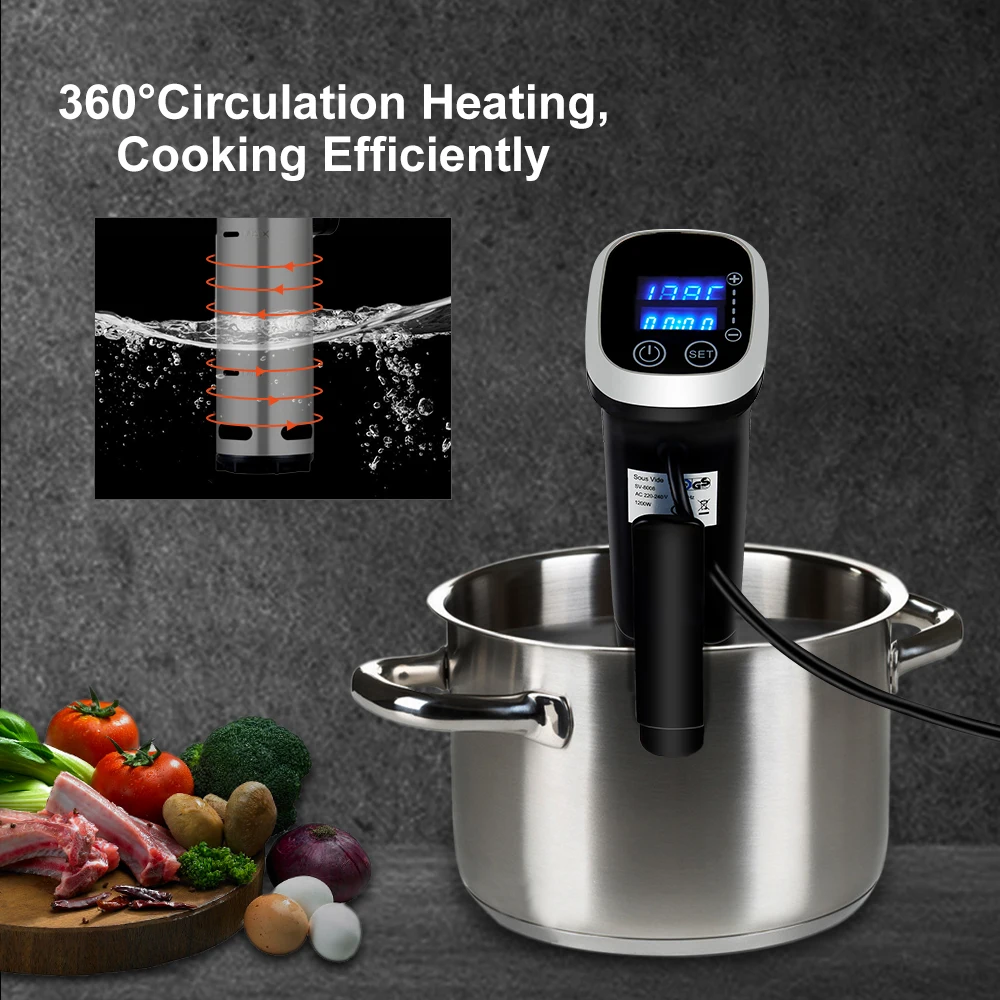 Mellerware - Sous vide roner cocina a baja temperatura , máquina para  cocinar al vacío de 1000W, agua, roner.