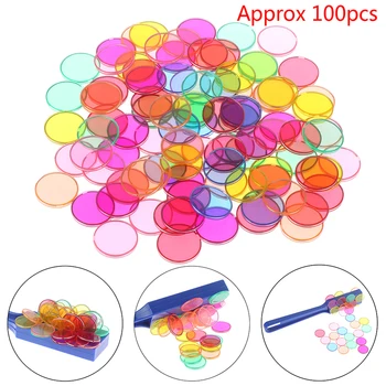 

Approx 100pcs/bag Metal Loop Enlightenment Toy Round Sheet Baby Math Learning Toys Random Color