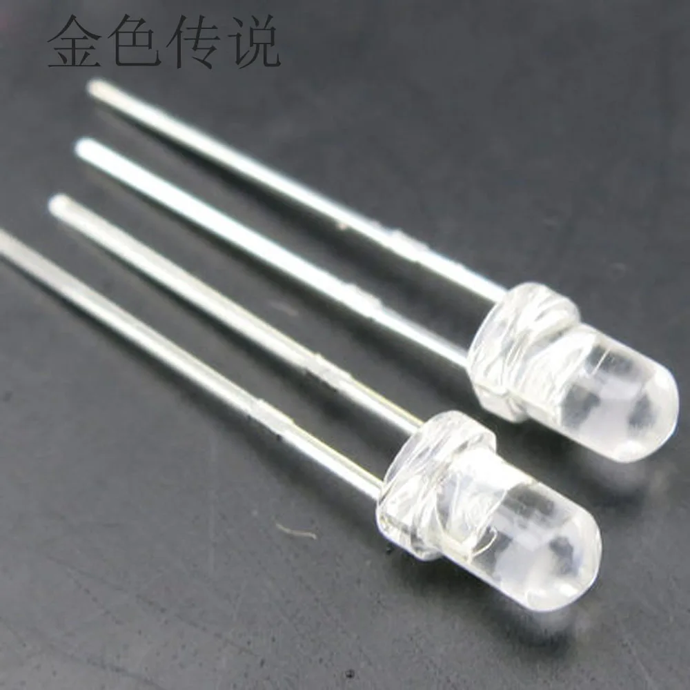 20pcs! Long life 2 long legs RGB Straw hat light Super Bright DIY Light Emitting Diode for appliances toys components red blue