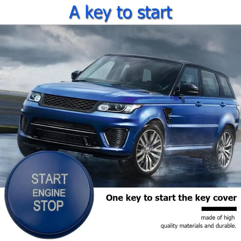 

For Land Range Rover Car Engine Start Button Replace Cover Stop Switch Key Decor Direct Cooperation Removable Durable