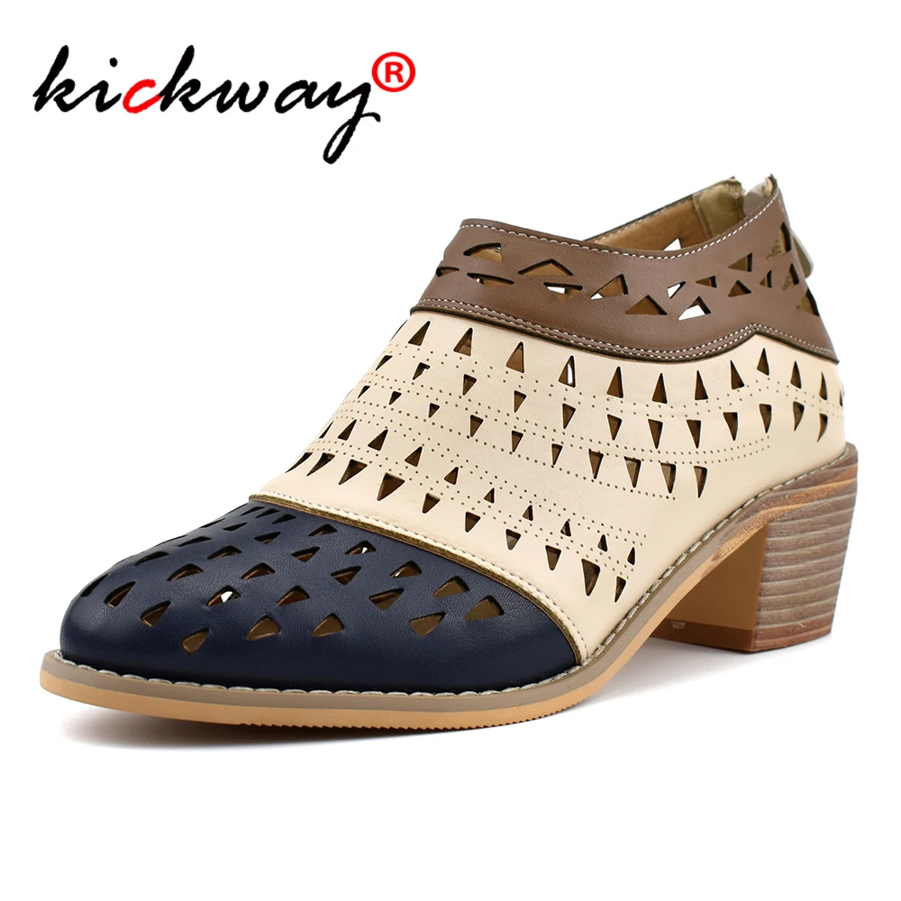 

Summer Shoes Women 2020 Womans Shoes Med Heel Round Toe Back Zipper Women Casual Shoes Cool Ladies Shoes With Heels Plus Size 17