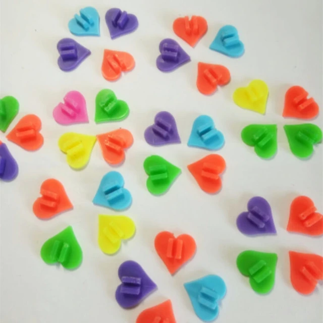 1 sac de perles de décoration colorées en forme de cœur pour vélo, Clip de  roue pour enfants, accessoires de bicyclette - AliExpress