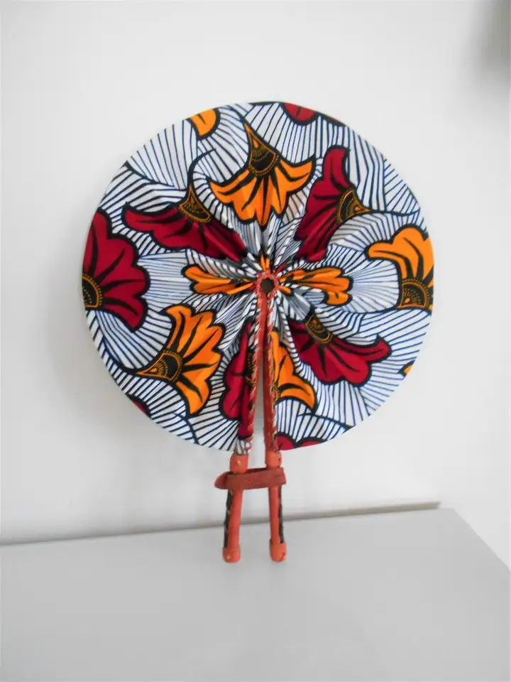 african print hand fan