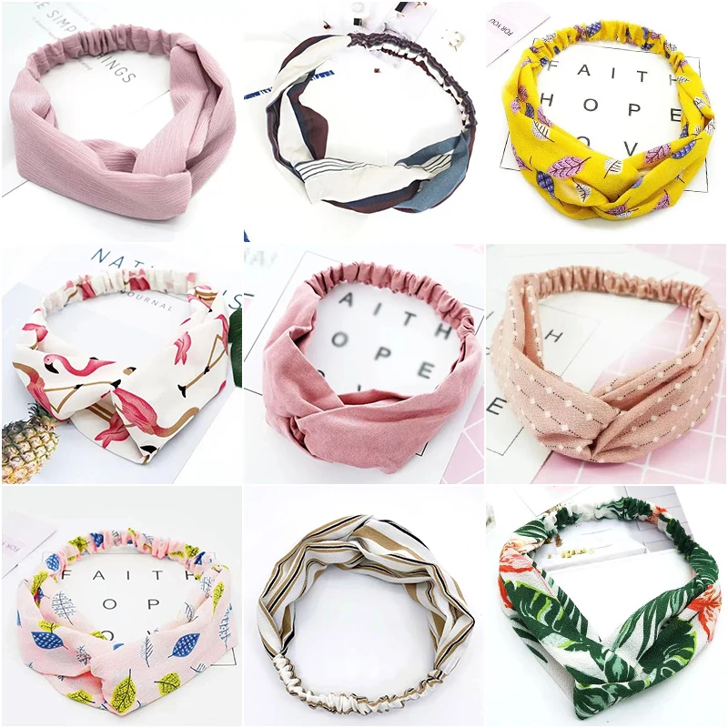 Hair Bands Women Headband Cross Knot Stretch Hair Band Soft Girls Hairband Hair Accessories Suede Knotted Headwrap Gift