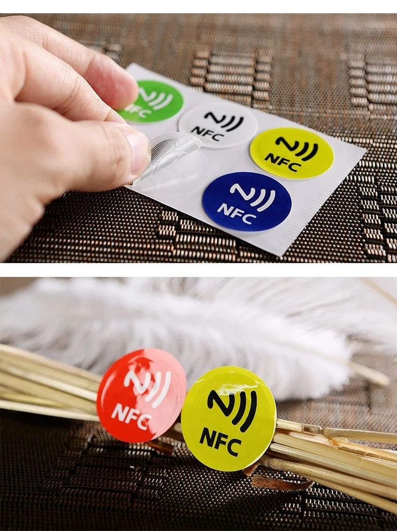 Pegatina NFC * 6 piezas One Touch, parche autoadhesivo de