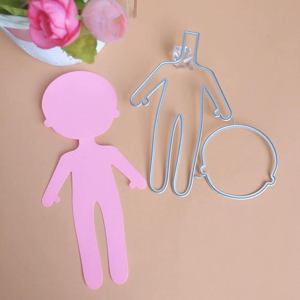 New boy and girl body hairstyle clothes suit cutting dies DIY scrapbook, embossed card making, photo album decoration, handmade