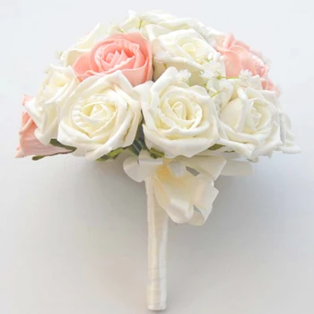 

20Pcs 8CM Artificial Flowers PE Foam Rose Flower DIY Bridal Bouquet Home Decorative Wedding Party Decor Table Flower Fake Rose