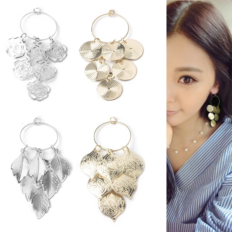 

2020New 60Pcs Exaggerated Round Leaves Pendants Alloy Button for DIY Jewelry Earring and Necklace or Hair Accessories DL137-DL14