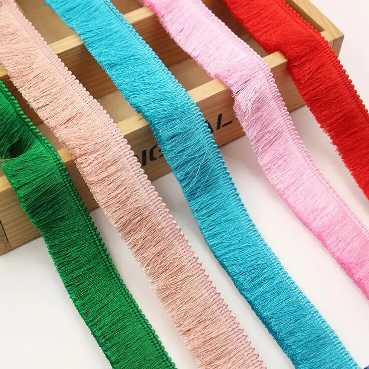 5yards/lot Thicken Tassel Trims 2.8cm Wide Polyester Curtain/Pillow Trim Earring/Bag Decorative Lace Fringe Sewing tassel trim lace