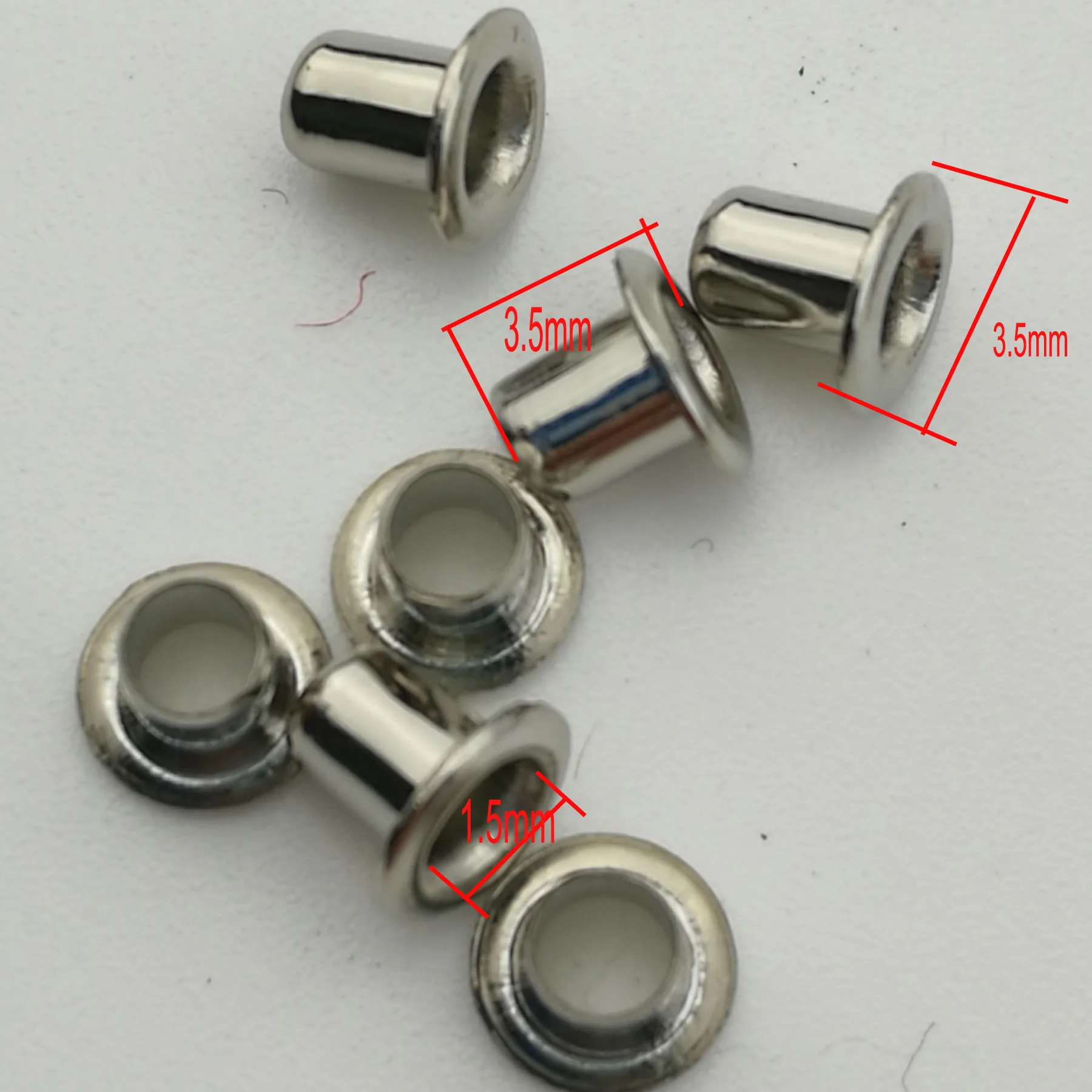 1.0/1.5/2/2.5mm Brass Hollow Rivets with Hanging Plate Holes Mini Eyelets for BJD 100pcs