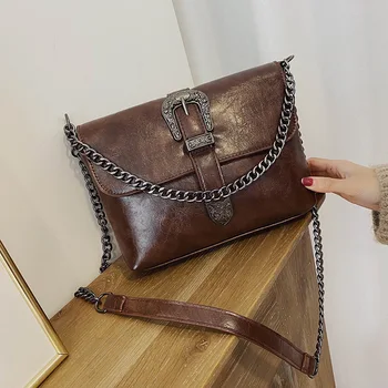 

Bag Women's 2020 New Women's Bag Shoulder Messenger Bag Casual Simple Temperament Chain Women's Bag